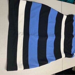 Tommy Hilfiger Black, Blue & White Striped Pencil Skirt